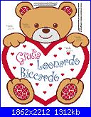 Gli schemi di Natalia - 2014-orsetto-cuore-giulia-leonardo-riccardo-jpg