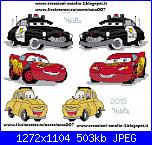 Gli schemi di Natalia - 4-cars-saetta-mcqueen-sheriff-luigi-jpg