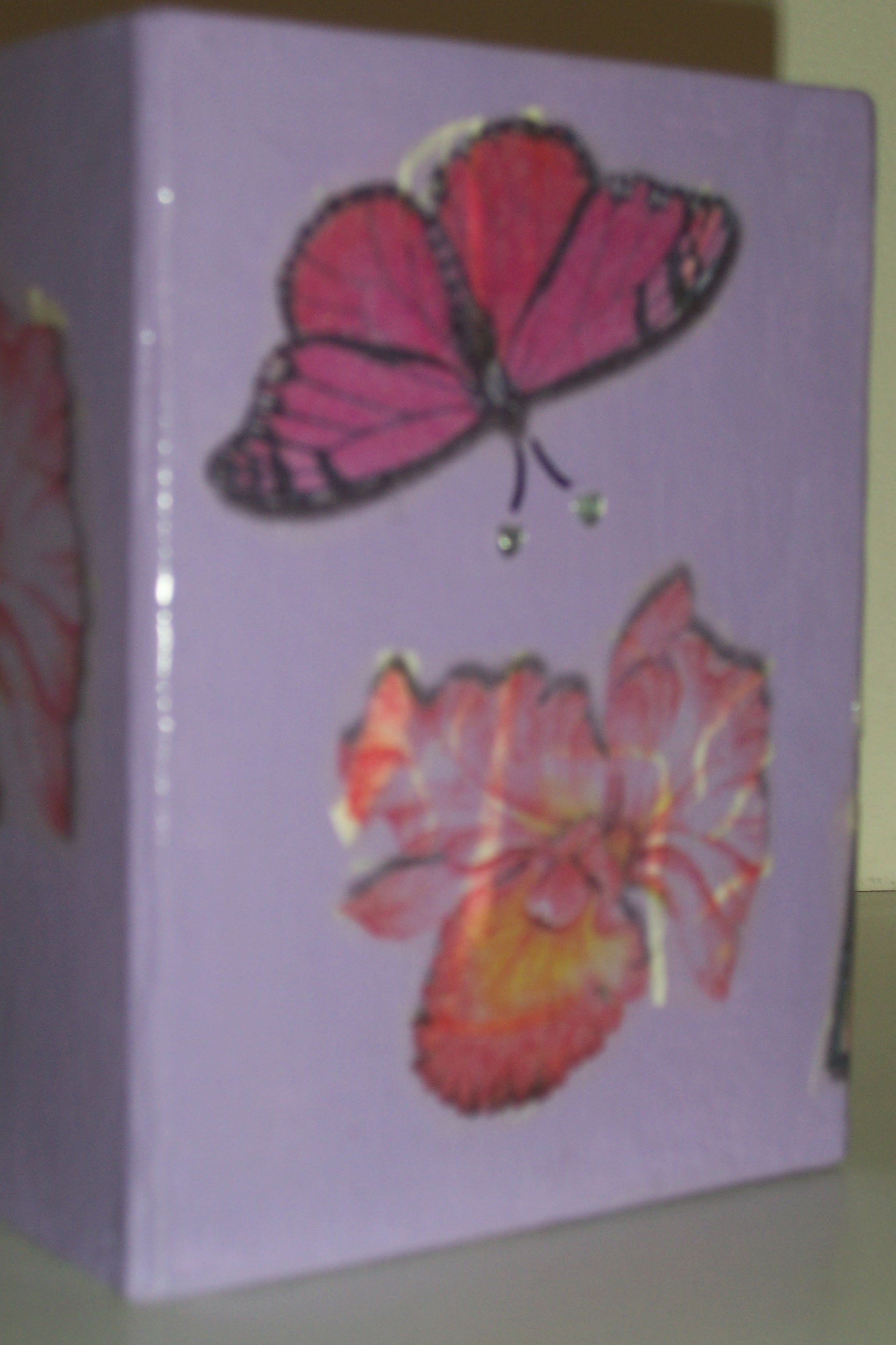 Porta penne decorato in decoupage - particolare