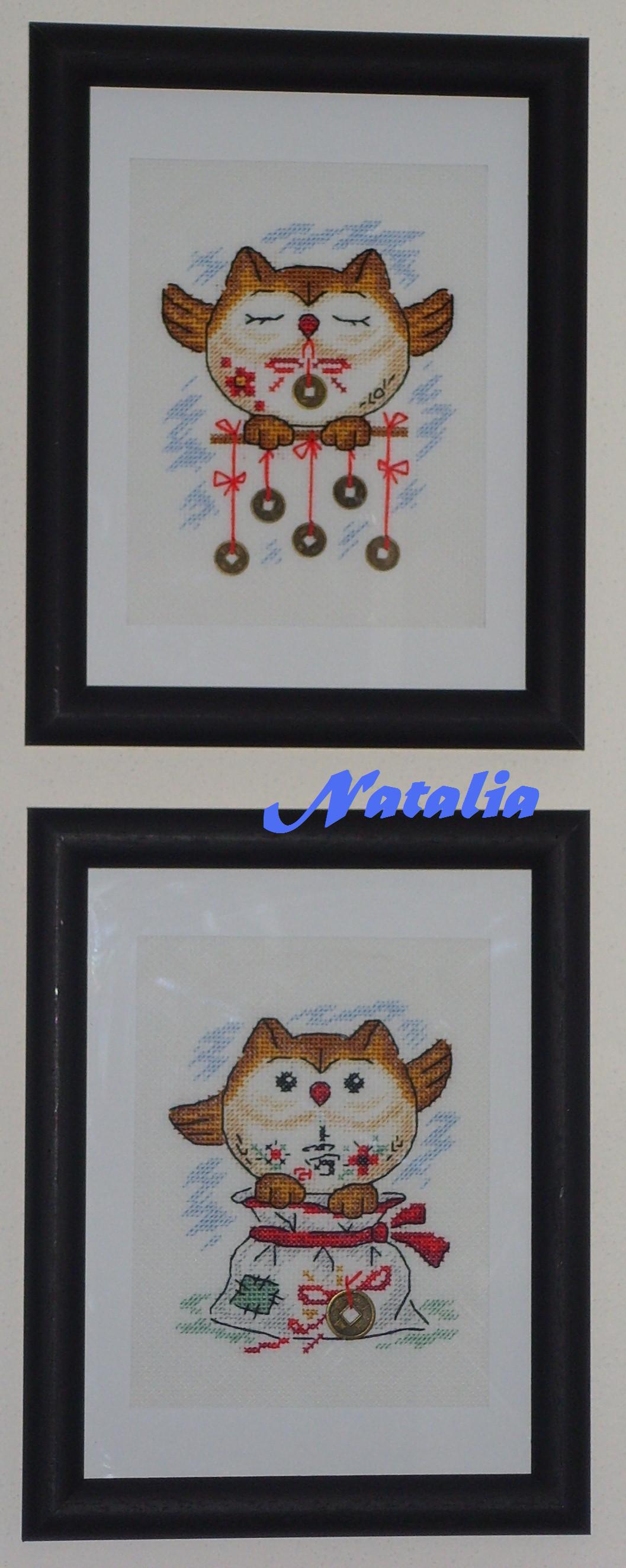 SAL "I ricami Feng Shui con gufi" 2 gufi