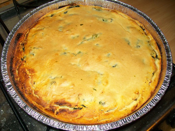 Torta salata con spinaci e prosciutto