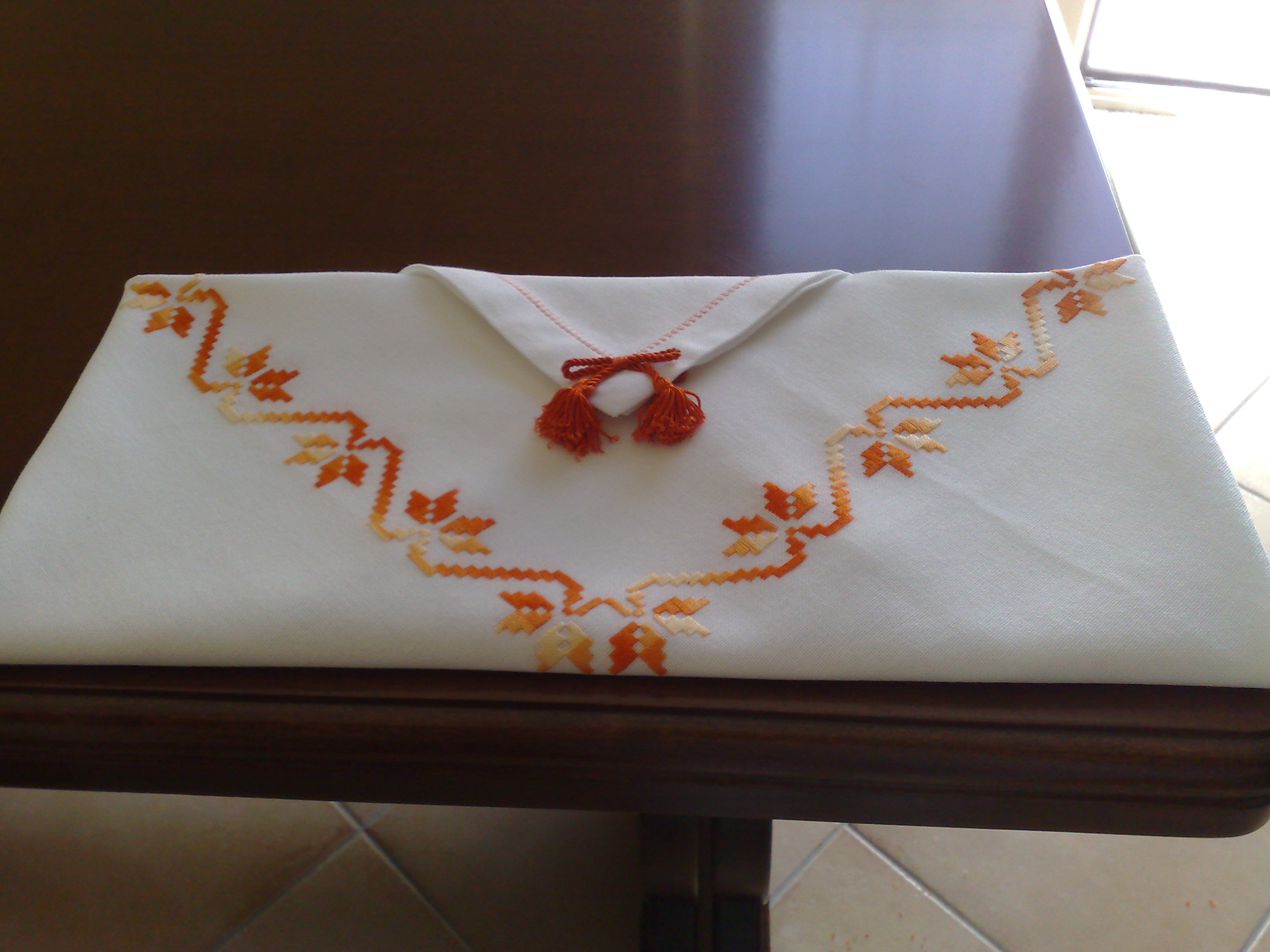 tovaglietta centrotavola in punto pieno