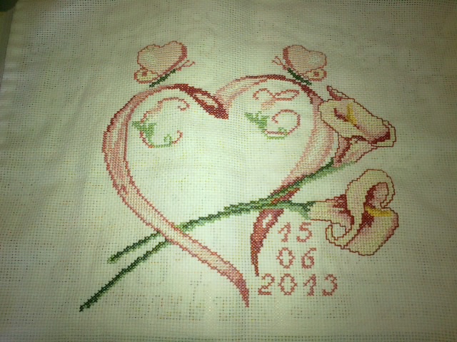 ricamo per il mio cuscino portafedi