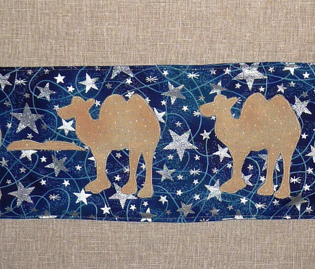 Dettaglio Tovaglia natalizia con appliquè