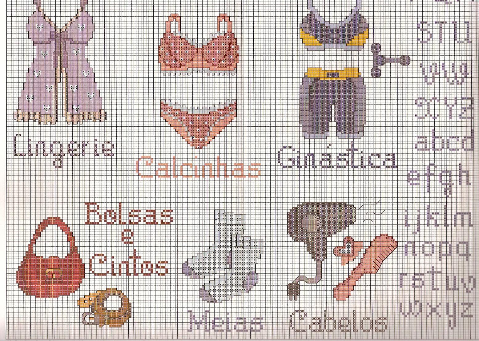 Schema punto croce Accessori Femminili