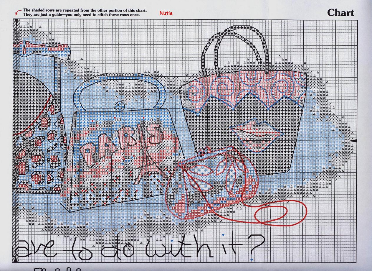 Schema punto croce Collezione Borse 08