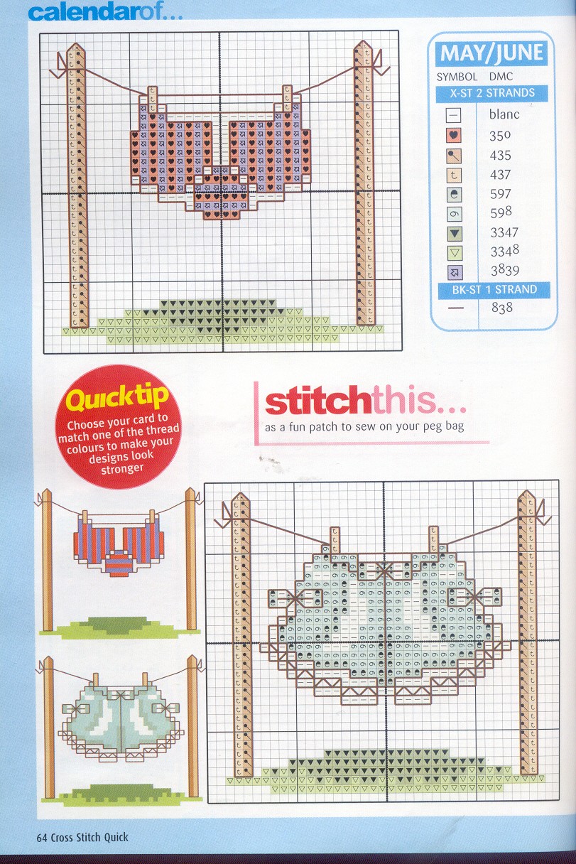 Schema punto croce Indumenti Intimi 03