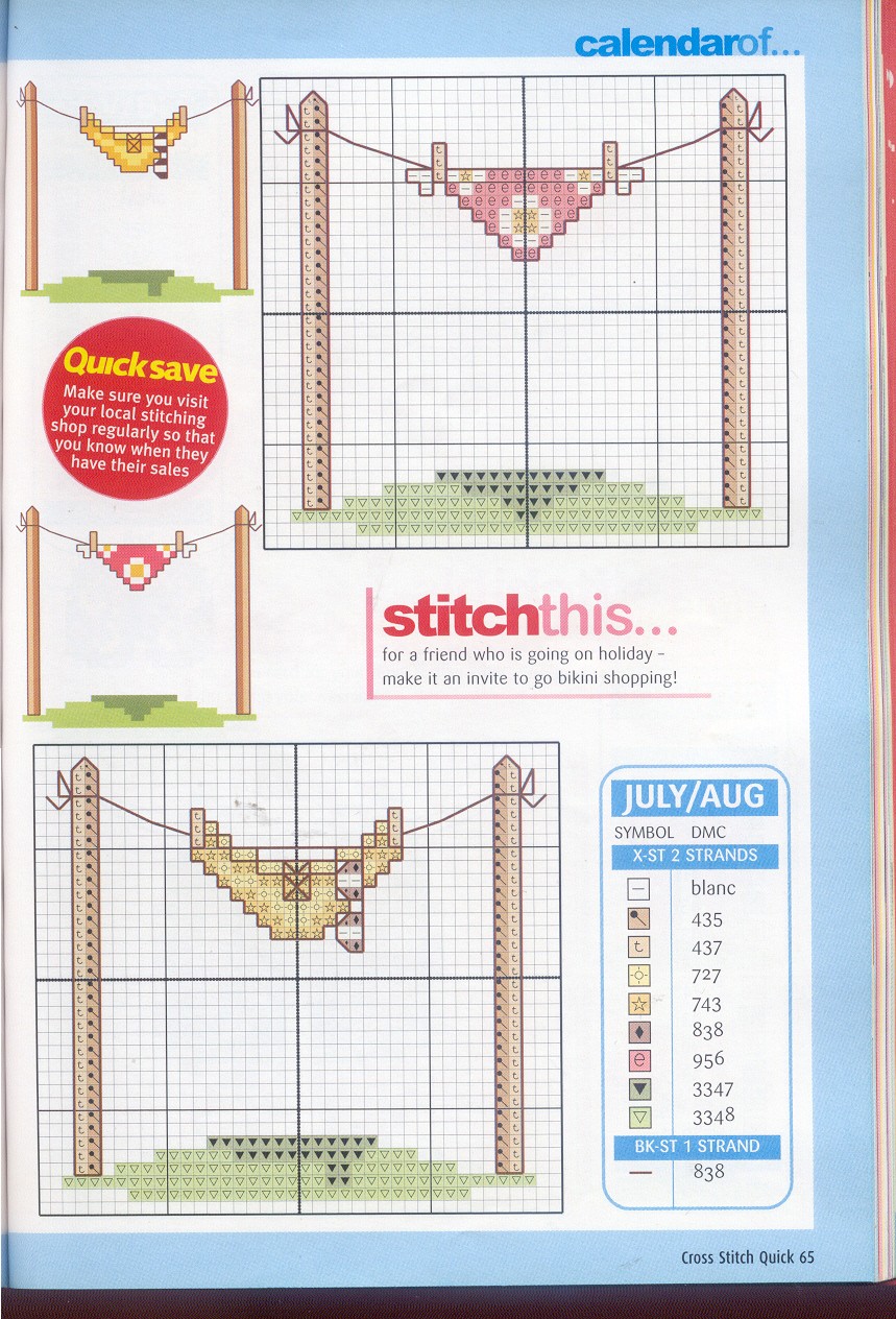 Schema punto croce Indumenti Intimi 04