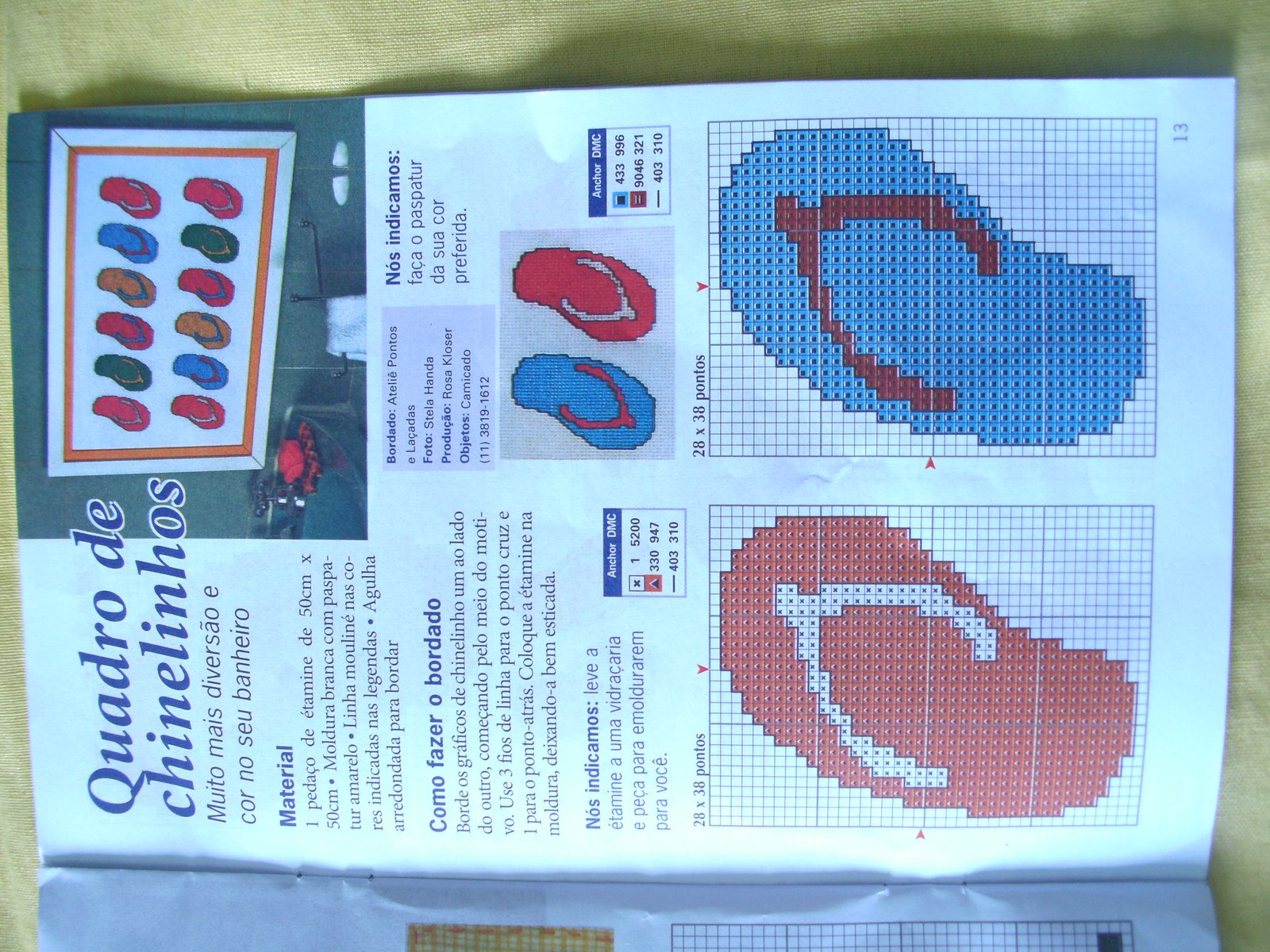 Schema punto croce Infradito