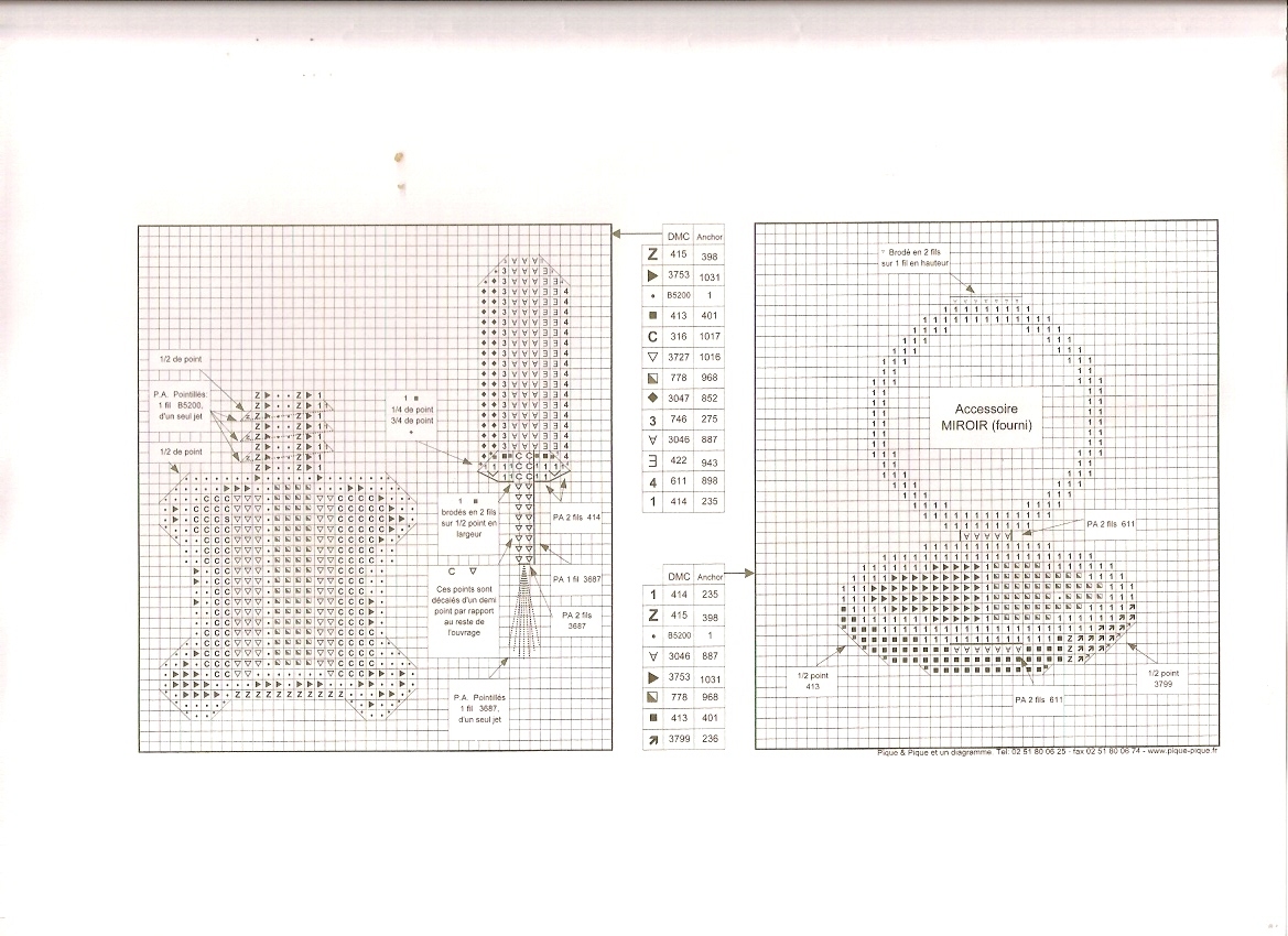 Schema punto croce Maquillage 04
