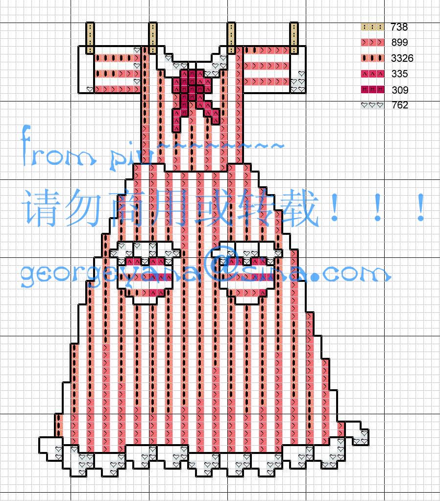 Schema punto croce Panni Stesi 07