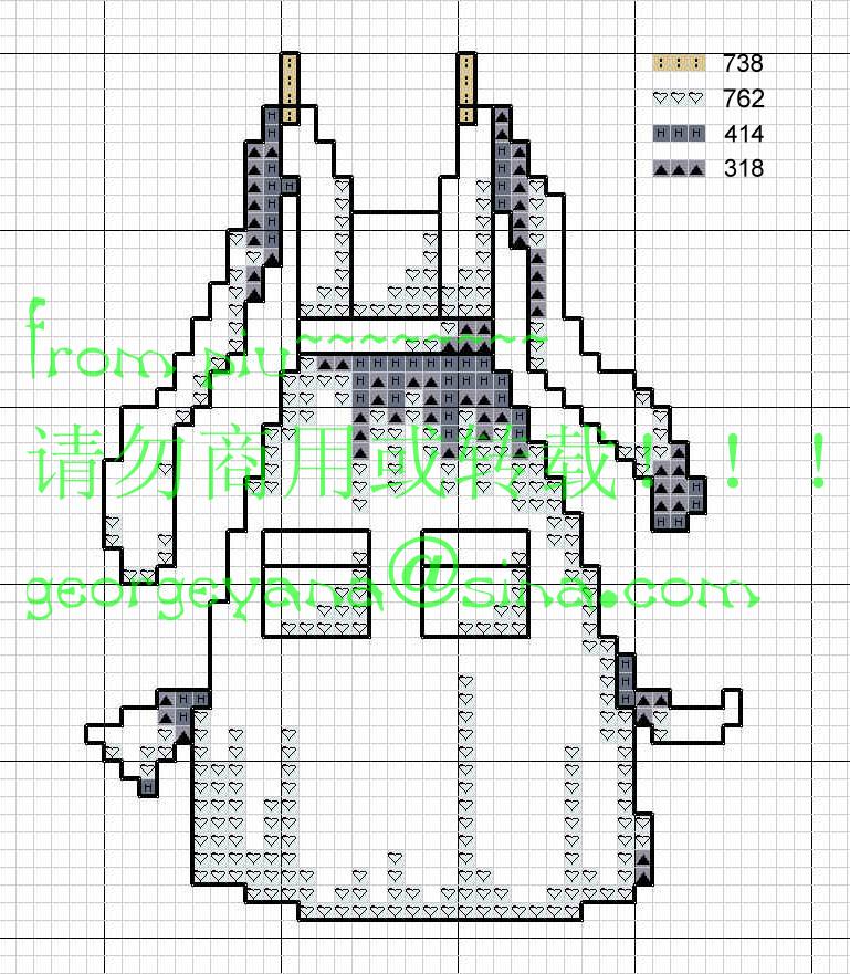 Schema punto croce Panni Stesi 09