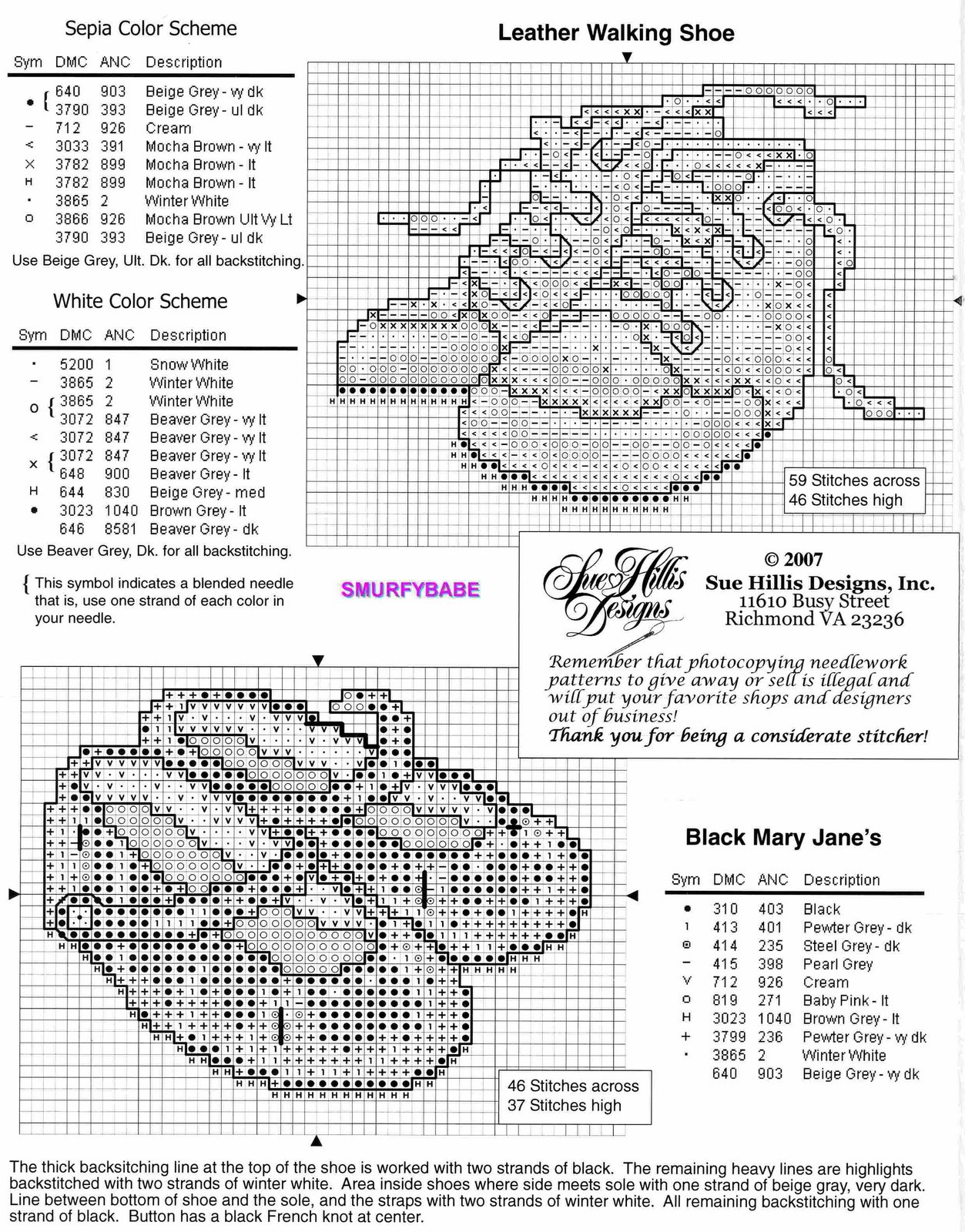 Schema punto croce Scarpe 01