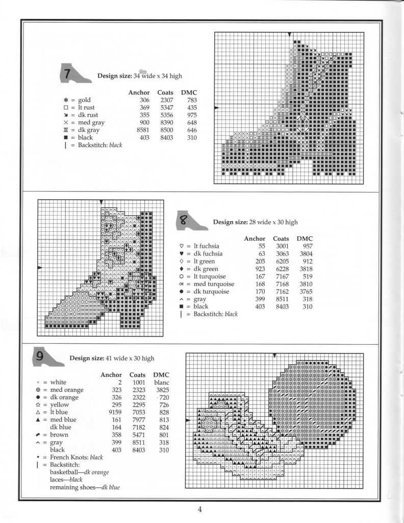 Schema punto croce Scarpe 08