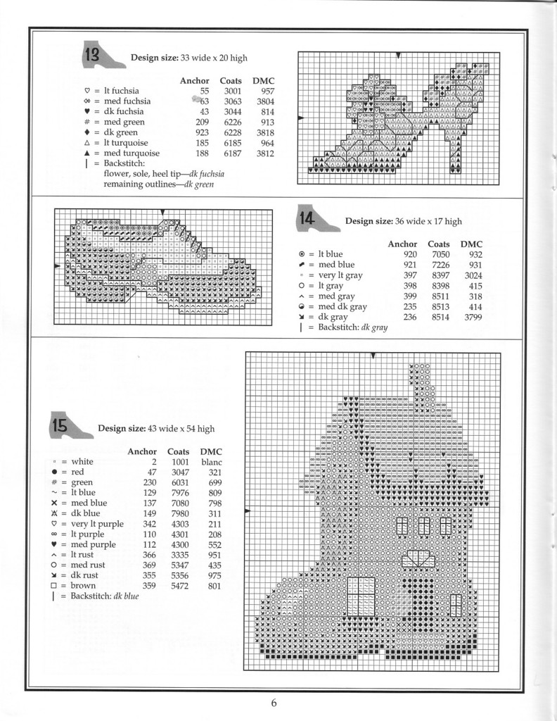 Schema punto croce Scarpe 40