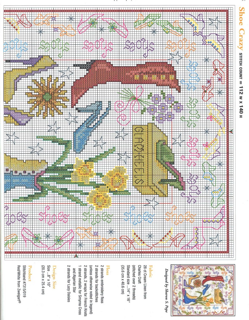 Schema punto croce Scarpe 43