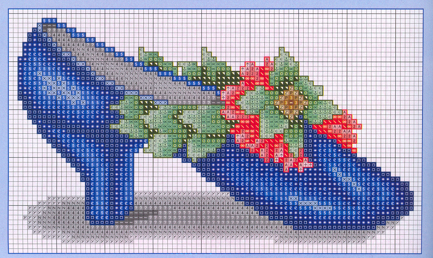 Schema punto croce Scarpe 50