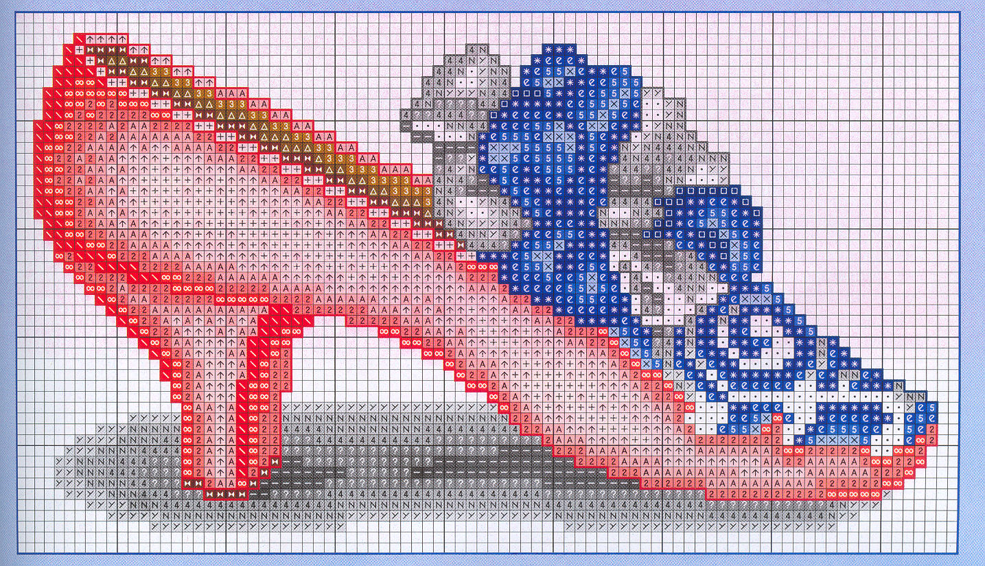 Schema punto croce Scarpe 51