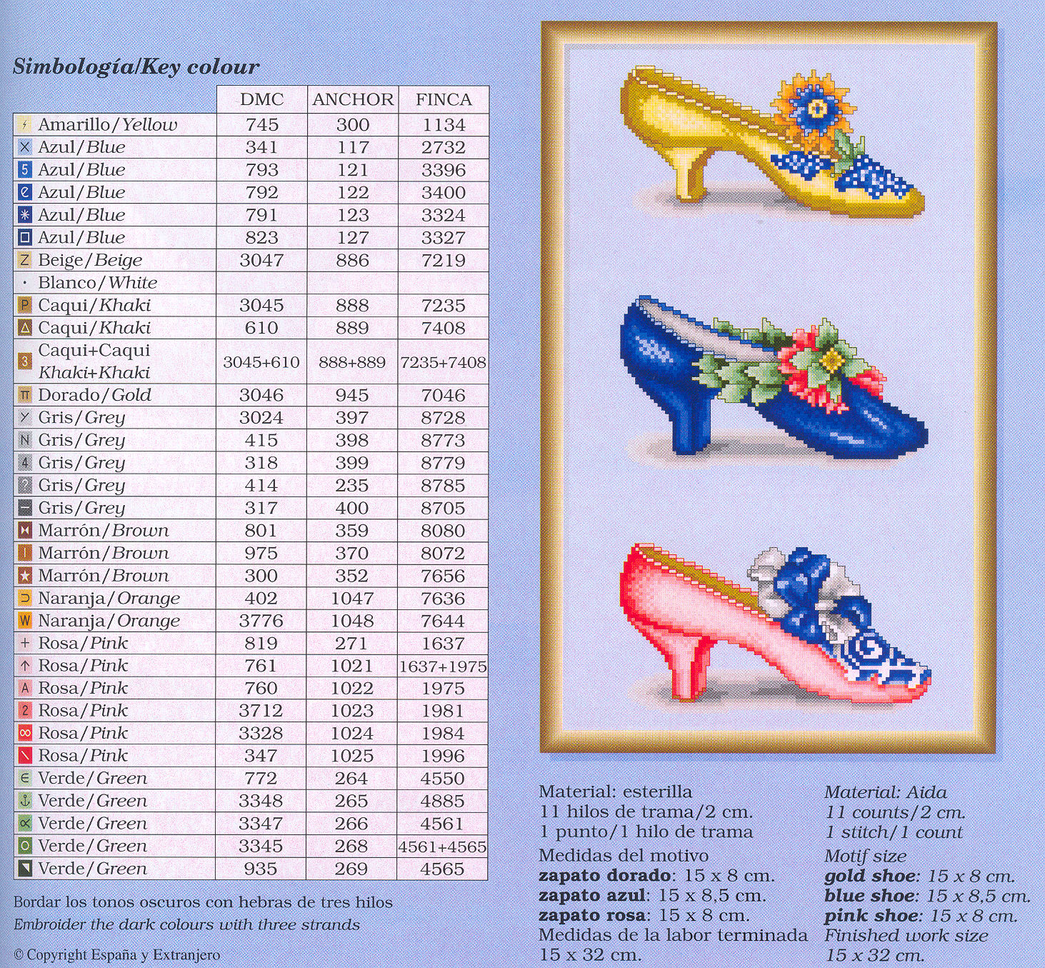 Schema punto croce Scarpe 53