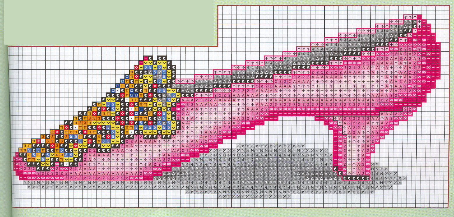 Schema punto croce Scarpe 56