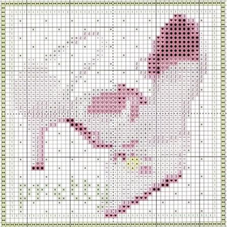 Schema punto croce Scarpe Rosa