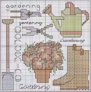 Schema punto croce Accessori Giardino