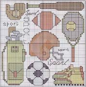 Schema punto croce Accessori Sport