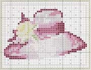 Schema punto croce Cappello Rosa