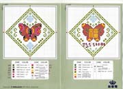 Schema punto croce Farfalle Gialle Rosse