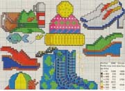 Schema punto croce Indumenti Montagna 01