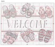 Schema punto croce Infradito 02