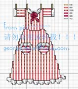 Schema punto croce Panni Stesi 07