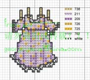Schema punto croce Panni Stesi 10