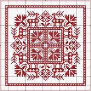 Schema punto croce Piastrella Rossa