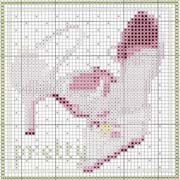 Schema punto croce Scarpe Rosa