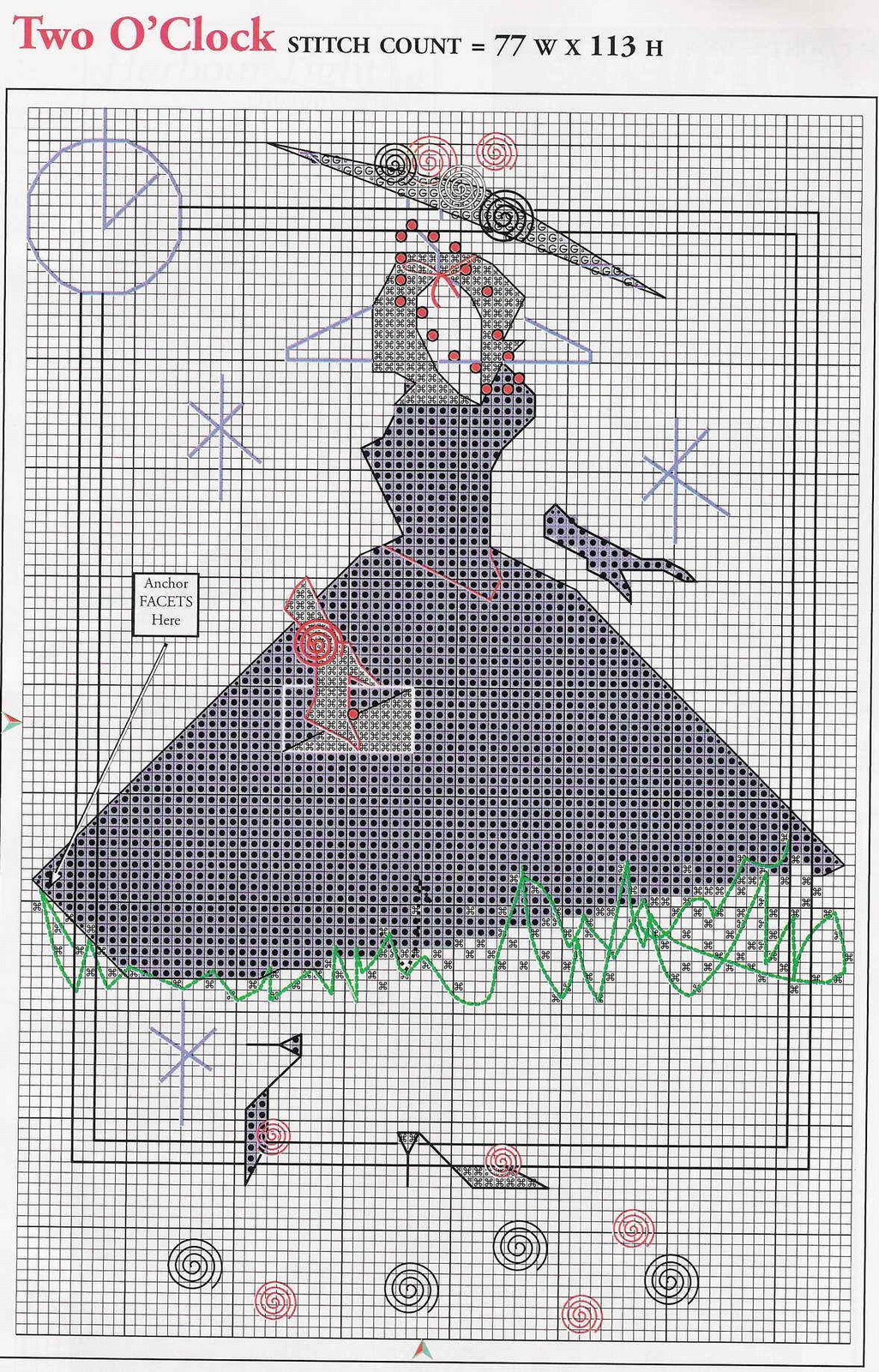 Schema punto croce Two O Clock 01