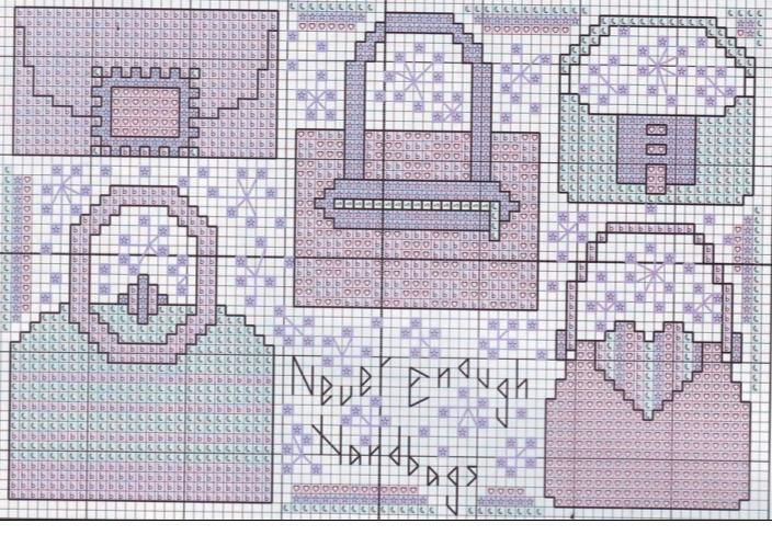 Schema punto croce Valigette