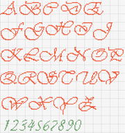 Schema alfabeto  Vivaldi maisculo