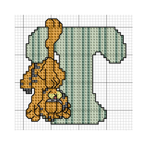 Schema punto croce Alfabeto garfield t
