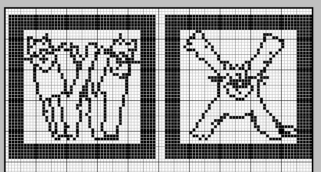 Schema punto croce Alfabeto gatto 5