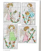 Schema punto croce alfabeto angioletto 3