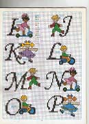 Schema punto croce alfabeto bambini 2