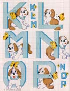 Schema punto croce alfabeto cane 3