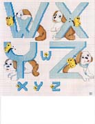 Schema punto croce alfabeto cane 5