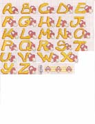 Schema punto croce alfabeto ciuccio