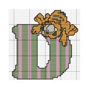 Schema punto croce alfabeto garfield d