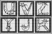 Schema punto croce alfabeto gatto 4