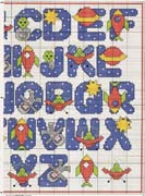 Schema punto croce alfabeto marziani 1