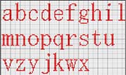 Schema punto croce alfabeto msmincho minuscolo