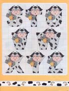 Schema punto croce alfabeto mucchine 3